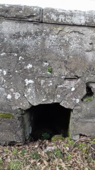 Detail of culvert opening on S side of roadway.