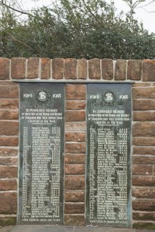 Detail of memorial plaques.