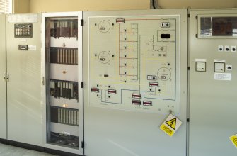 Gas distribution building, detail of control panel