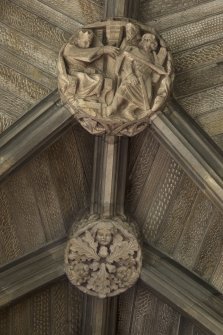 Choir, ceiling, detail of carved bosses