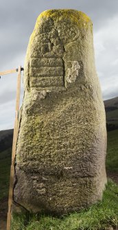 View of stone with Pictish symbols