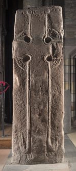 Larger Pictish cross slab, view of front face