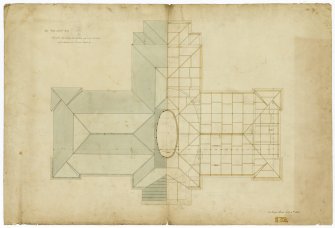 Edinburgh Academy.
Plan of roof.
Titled: 'New High School. No.9'  '131 George Street July 4th 1823'