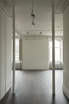 Ground floor, north room (main exhibition space), view from corridor to south