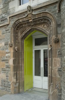 Main entrance doorway, view from north (door open)