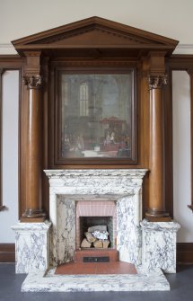 Ground floor. Reception room. View of fireplace incorporating Fergusson.