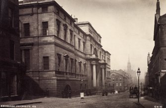 View of Old College, Edinburgh University from North Bridge.
Titled: 'Edinburgh University. 175. G.W.W'.
PHOTOGRAPH ALBUM NO 25: MR DOG ALBUM