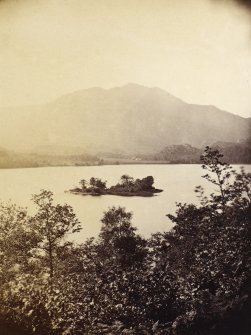 View of loch, titled 'Loch Achray and Ben Venue'.
PHOTOGRAPHER ALBUM No.25: MR DOG ALBUM.