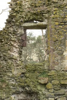 North west wall, detail of window opening with relieving arch