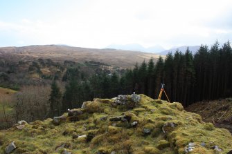 View of Dun Borrodale during archaeological survey