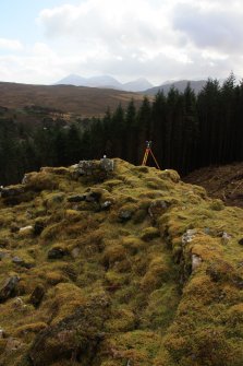 View of Dun Borrodale during archaeological survey