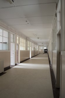 North block. First floor. Main corridor. View from south.