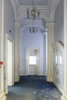 Ground floor. Hall. View of corridor from east.