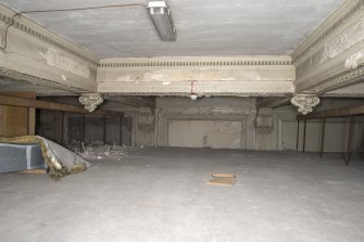 Tax hall mezzanine. View from south.