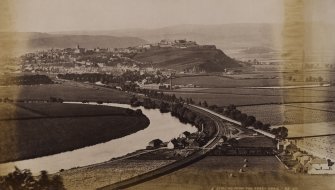 Distant view of Stirling.
Titled: 'Stirling from the Abbey Craig. 99 J.V.'
PHOTOGRAPH ALBUM NO 11: KIRSTY'S BANFF ALBUM