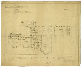 Drawing of ground floor plan 'as existing', Riechip House.