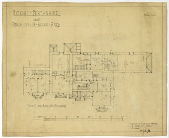 Drawing of first floor plan 'as existing', Riechip House.