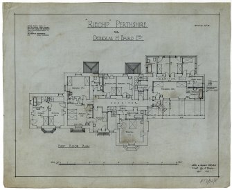 Drawing of first floor plan, Riechip House.