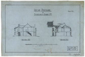 Drawing of sections, Riechip House.