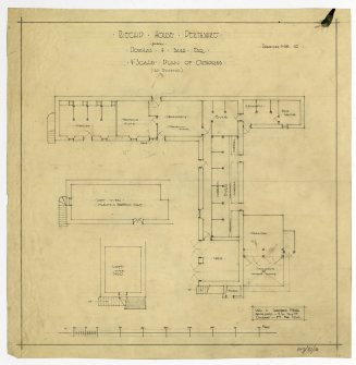 Drawing of plan of outhouses 'as existing', Riechip House.