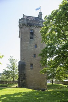 General view of tower from north.