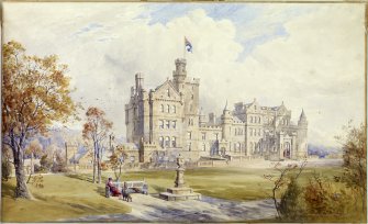 Perspective view of proposed additions to Mauldslie Castle, South Lanarkshire