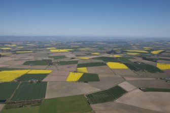 Oblique aerial view of the Angus landscape looking north toward Letham.