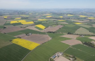 Oblique aerial view of the Angus landscape looking north toward Letham.