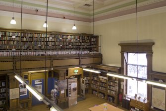 Library heritage centre. General view from mezzanine.