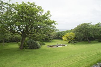 View of walled garden from south east