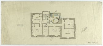 Drawing of second floor plan as altered, Middleton House.