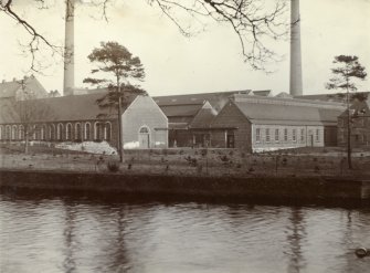 View of Dillichip mill from across the River Leven, titled 'Dillichip 1900'
Photograph Album 116  G F Turnbull.