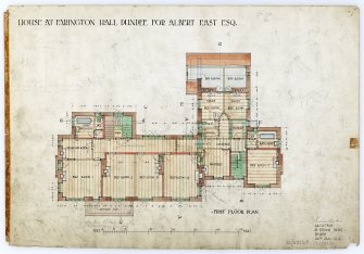 First Floor Plan for house at Farington Hall.
Drawing No.4