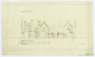 Drawing showing north elevation.