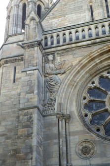 North west front, detail of left hand angel