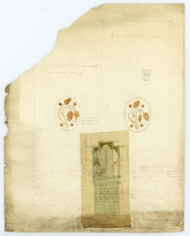 Ellary House.
Drawing of organ case.