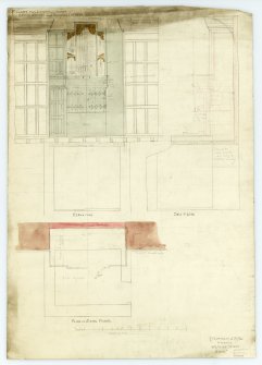 Ellary House.
Organ chamber and bellows recess.