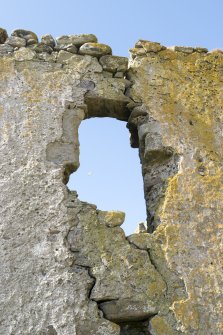 Detail of window opening in E wall of S range