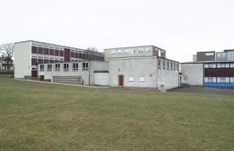 Thurso High School, Ormlie Road. View from playing fields to south west