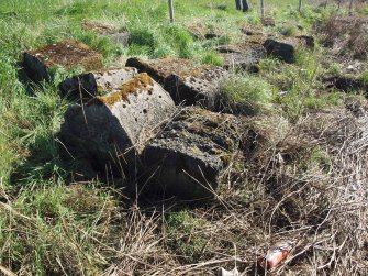 A cluster of concrete blocks