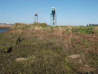 The two winch blocks in the foreground