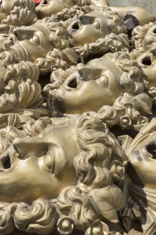 Detail of water spout masks