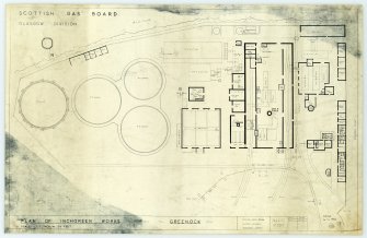 Greenock Inchgreen Gasworks
Site plan of gasworks
Signed: 'PGMcQ' Scottish Gas Board, Glasgow Division, Greenock District