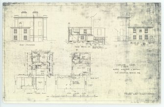 Mechanical copy of drawing showing plans, sections and elevations of additions and alterations.