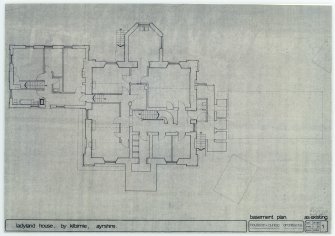 Mechanical copy of drawing showing plan of basement floor.