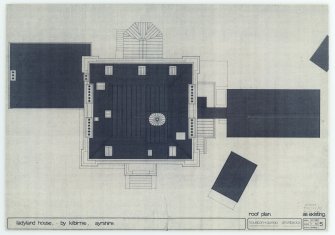Mechanical copy of drawing showing plan of roof.