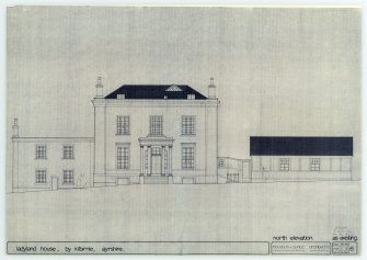 Mechanical copy of drawing showing North elevation.