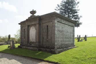 General view of Farquharson of Baldovie Burial aisle taken from the north west