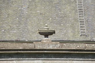 Detail of urn on  the Farquharson of Baldovie Burial aisle.