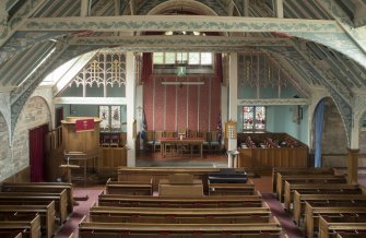 Interior view of church from gallery, Chalmers Memorial Church, Gosford Road, Port Seton.